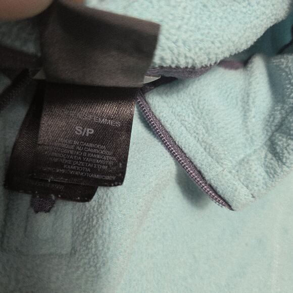 North Face Pullover Women's Size Small Teal Blue Fleece Quarter Zip Sweater - Picture 7 of 7